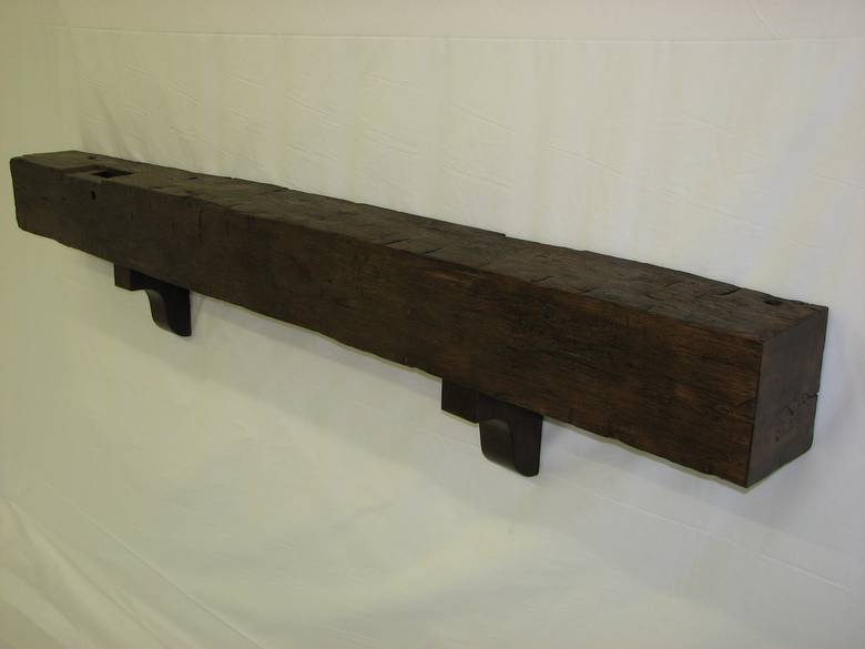 7 3/4"x8 1/4" x 89" HH Walnut Finished Mantel - Beeswax Finish